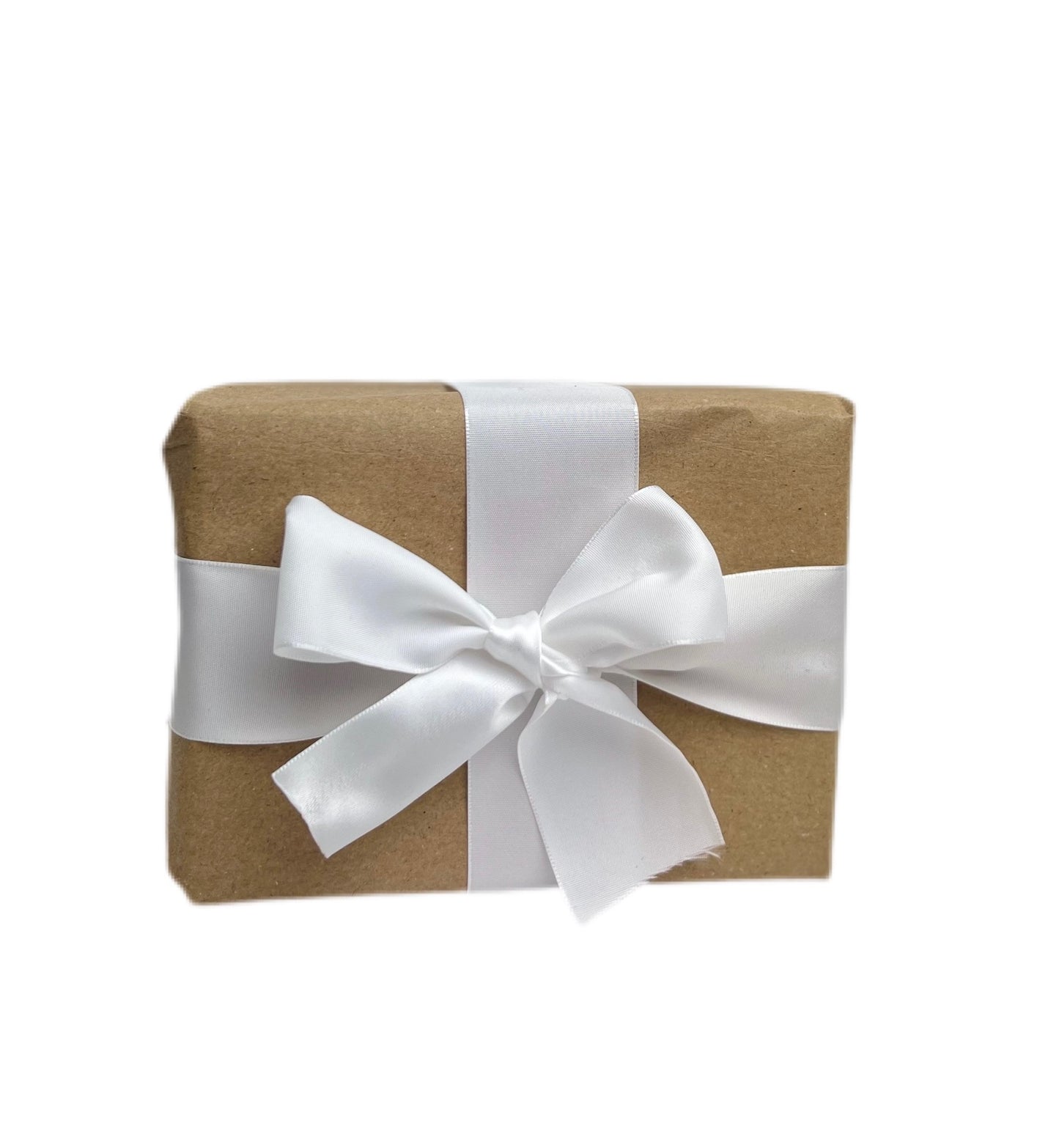 White ribbon gift wrapping